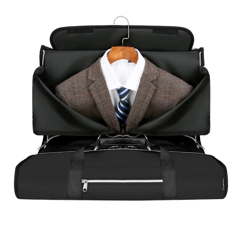 Oxford cloth multi-purpose sports bag in grey, black, or dark blue with dry wet separation compartments.