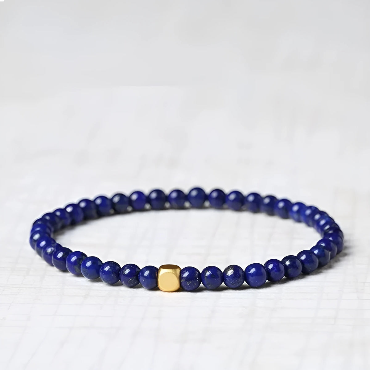 Green gold stone natural crystal bracelet with 16mm geometric charm and electroplated metal accents