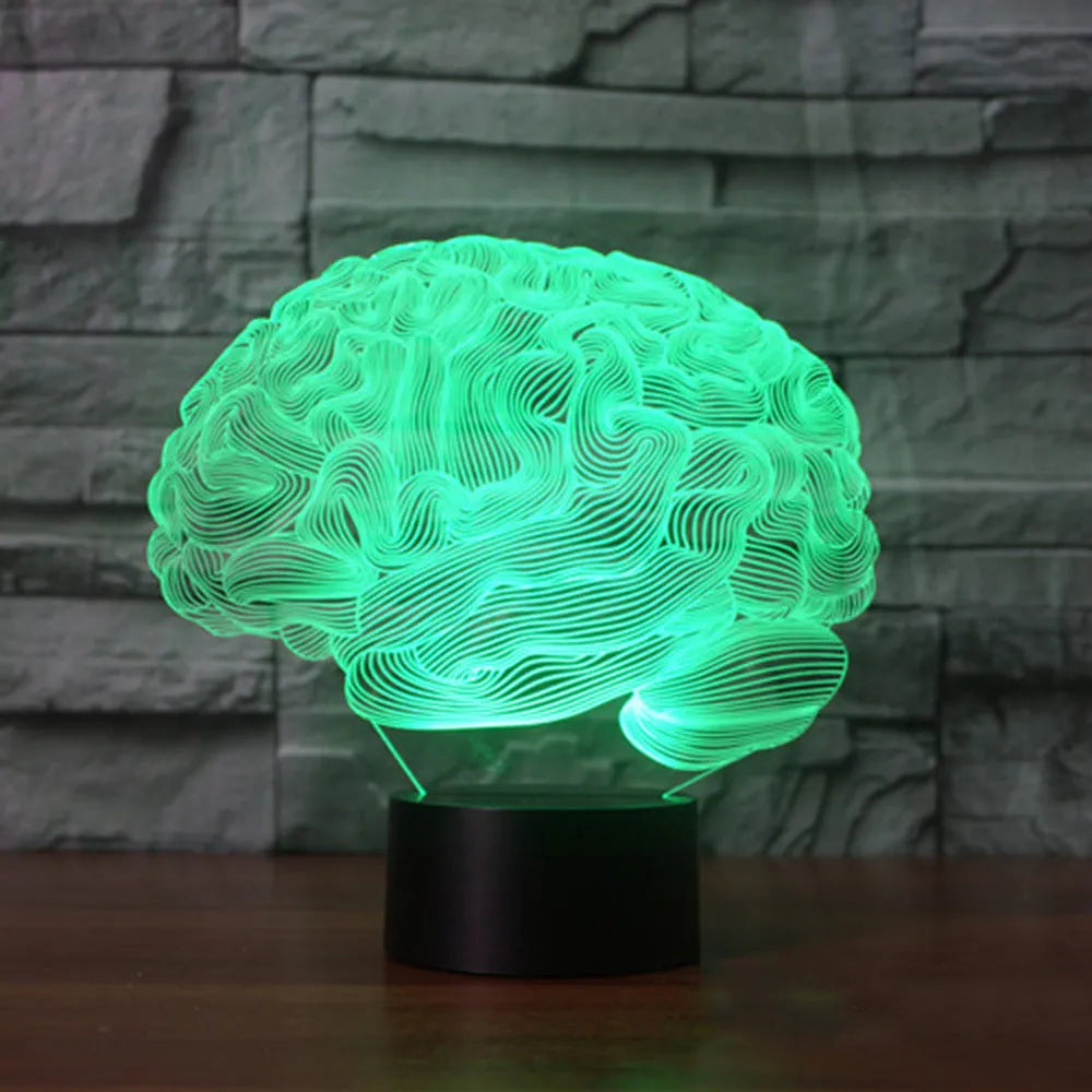 3D acrylic illusion LED desk lamp with remote control projecting colourful patterns
