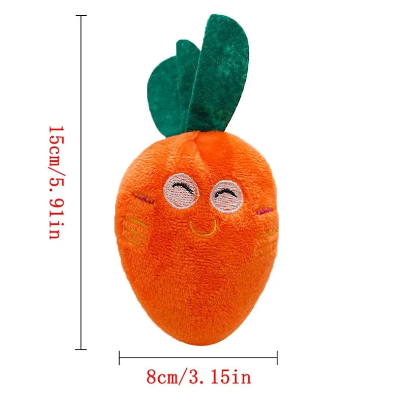 Plush chicken leg dog chew toy with soft fabric, PP cotton filling and built-in squeak sac for small dogs