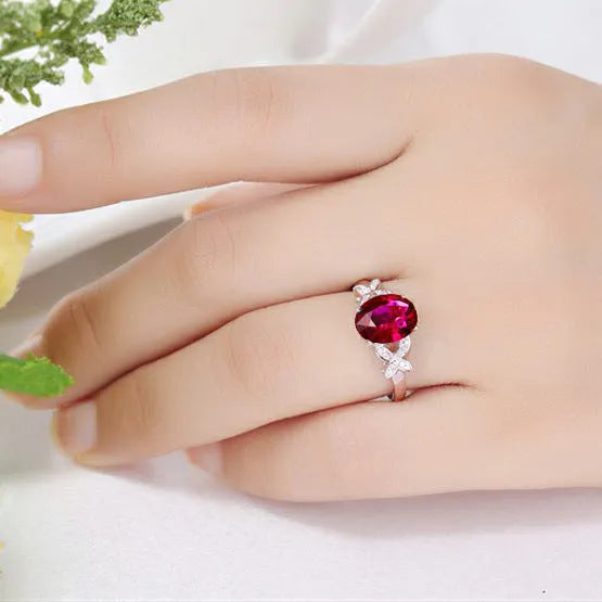 Women's copper butterfly ring with 18k rose gold plating in heart shape design