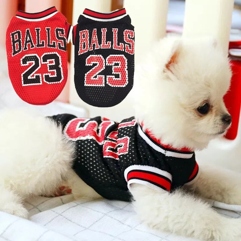 Polyester dog sweatshirt vest in black or red available in S M L XL XXL sizes