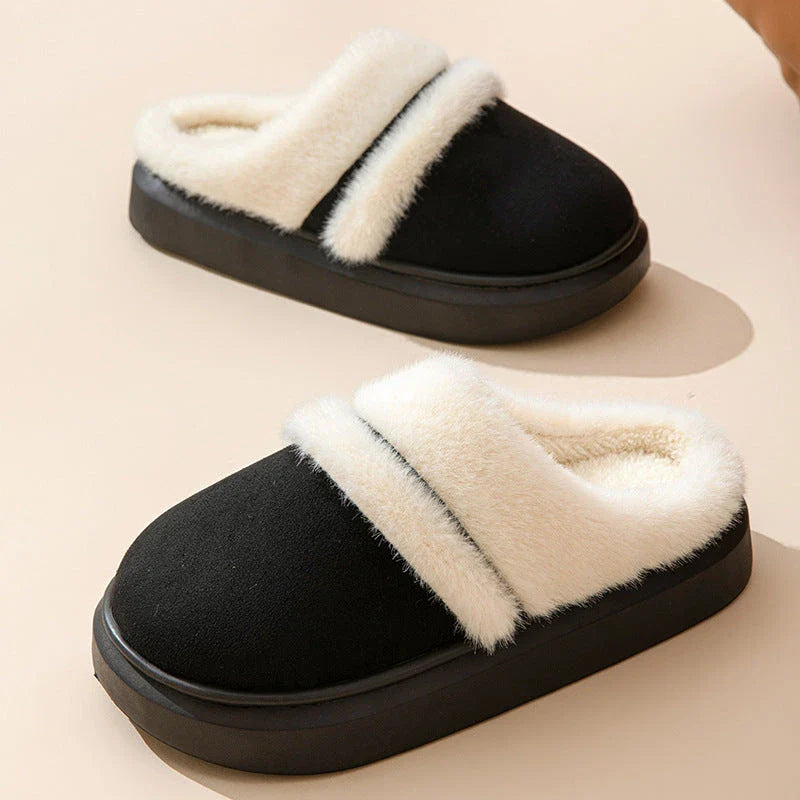 Cozy cotton slippers for women in various colors, featuring a plush interior and non-slip soles for comfortable, stylish home wear