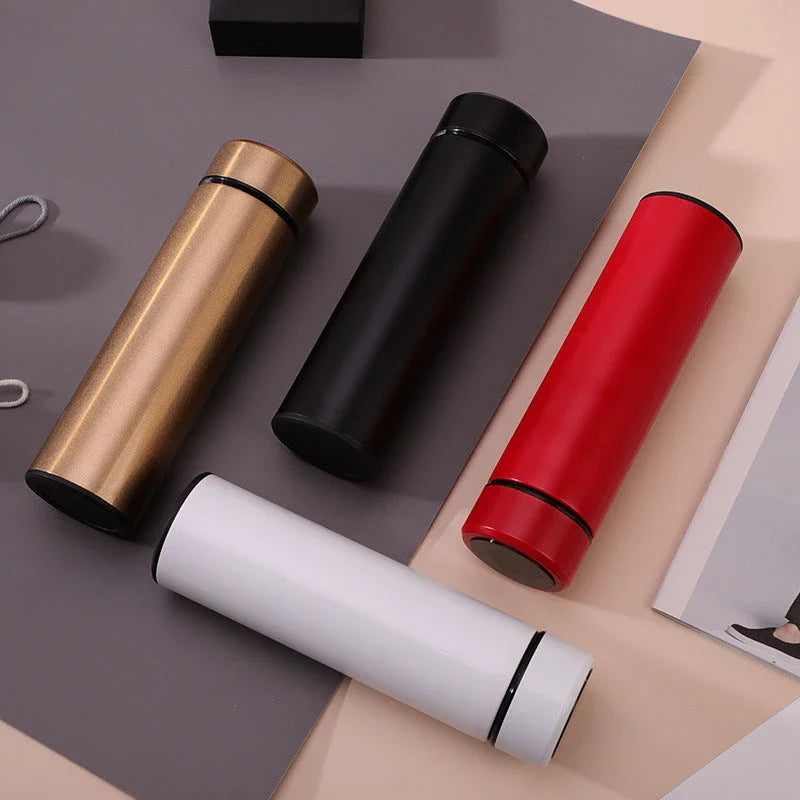 Stainless Steel Vacuum Flask with LED Temperature Display - Premium Hydration Companion for Active Lifestyles