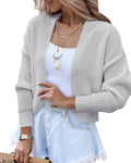 Women's solid colour knitted cardigan in camel with long sleeves and open front cape style