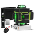 Rotating laser level with 16-line orange display and green/orange laser options