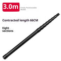 Carbon telescopic fishing rod with free orientation spool, 13m to 30m option