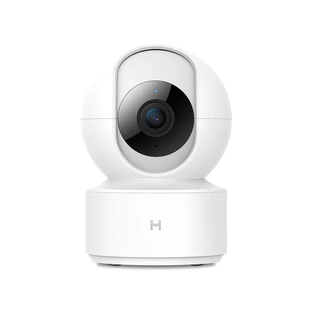 White Xiaobai Smart Camera showing front lens with 110° wide angle and compact 108x76x76mm dimensions