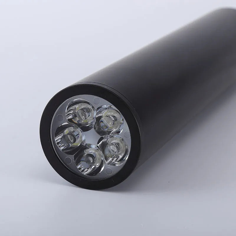 Black round surface mounted LED ceiling downlight spotlight with modern design