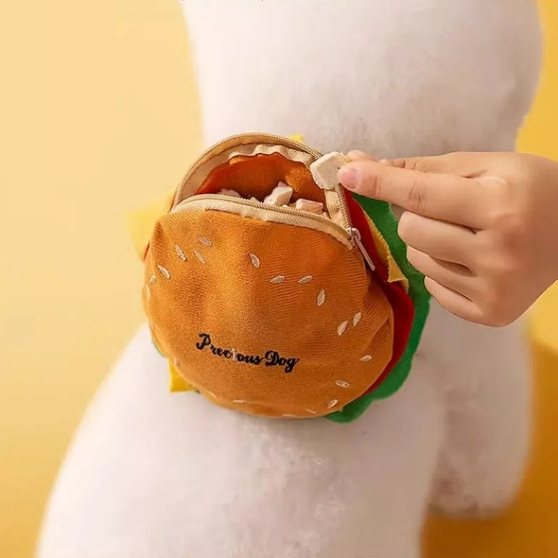 Cartoon hamburger chips design adjustable pet vest leash rope in escape-proof walking harness