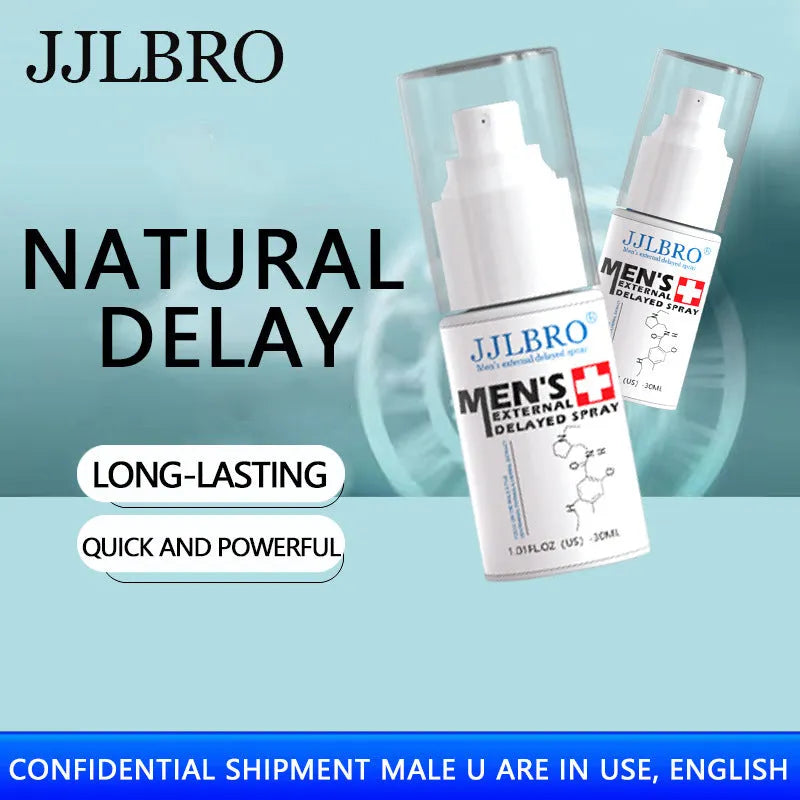 White 30ml male delayed spray bottle with time-control function for extended intimacy