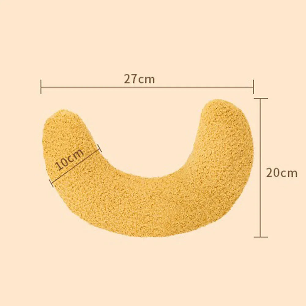 U-shaped cat pillow with adjustable collar in blue, khaki, white or yellow colours for pet cervical support