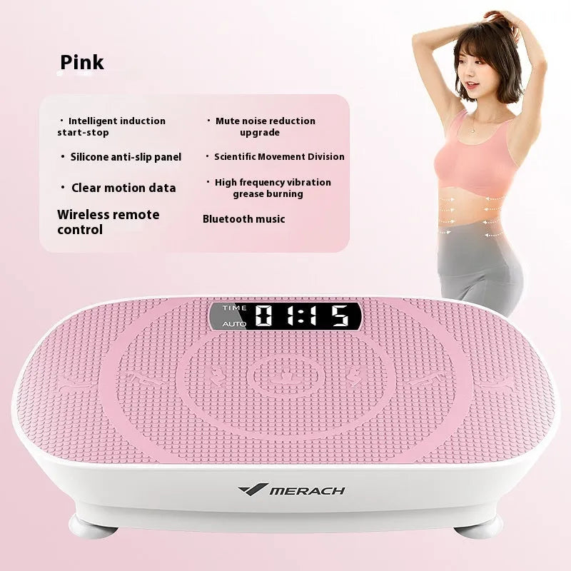Grey portable household power plate with Bluetooth connectivity and fat slinger accessory