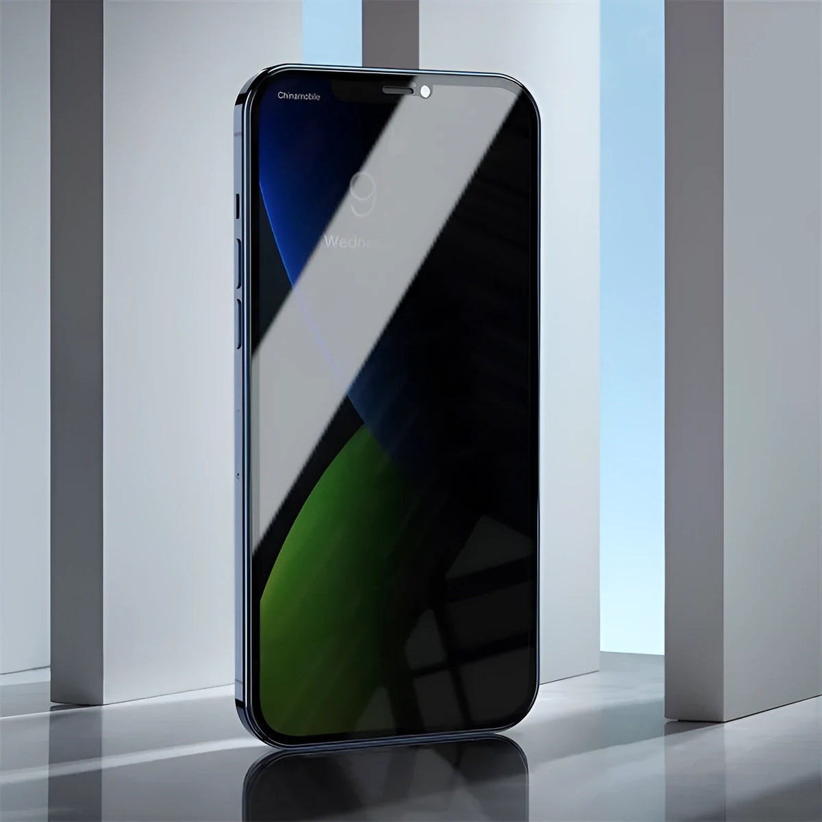 0.3mm curved privacy tempered glass screen protector for iPhone 12, 12 Pro and 12 Mini, black, two pieces