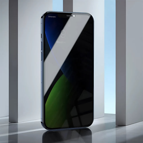 0.3mm curved privacy tempered glass screen protector for iPhone 12, 12 Pro and 12 Mini, black, two pieces