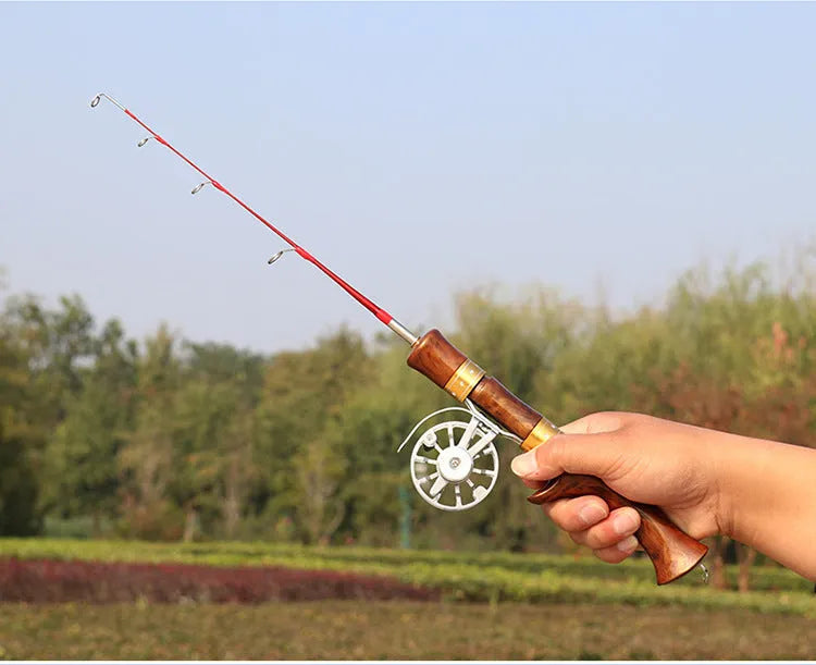 FRP ice fishing pole with straight handle, 30cm length, colour A, for outdoor use