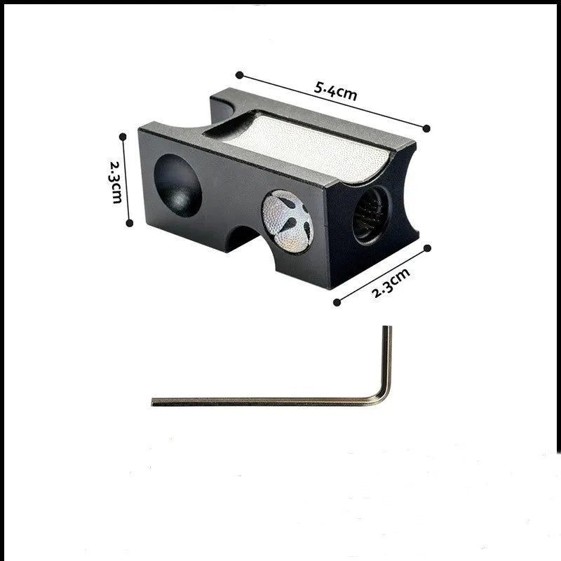 Black metal billiard cue leather head repair device for tip maintenance
