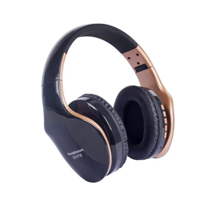 HobbyLane Bluetooth wireless headset in black colour with 40mm drivers and charging cable
