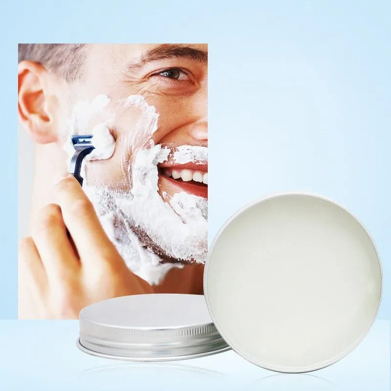 Mint scented men's shaving soap in aluminium box, 55g handmade shave cream for beard