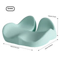 Light grey memory foam office chair cushion on a desk chair