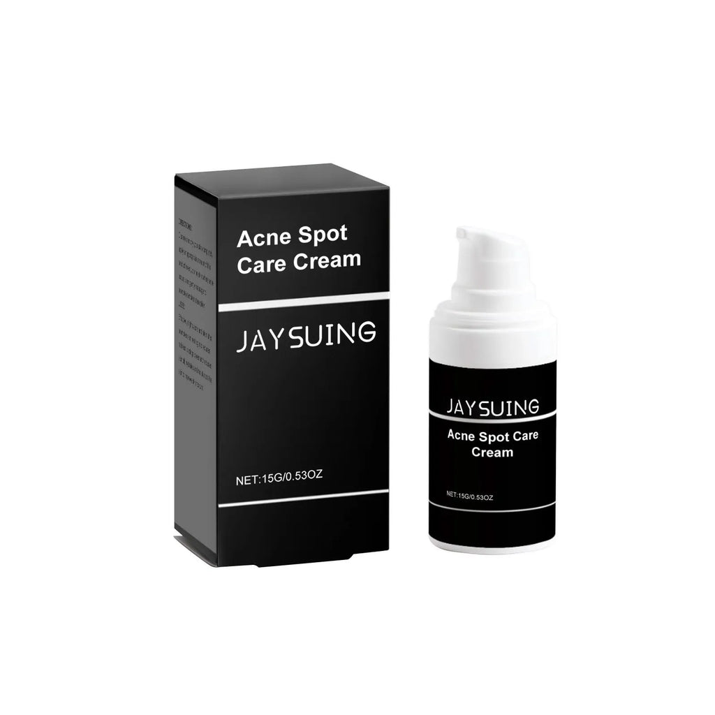 15g tube of mild acne treatment cream with mint, tea tree oil and aloe leaf ingredients