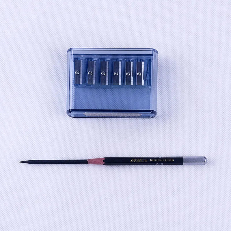 LK06 six-hole manual pencil sharpener with ABS plastic construction and stationary blade