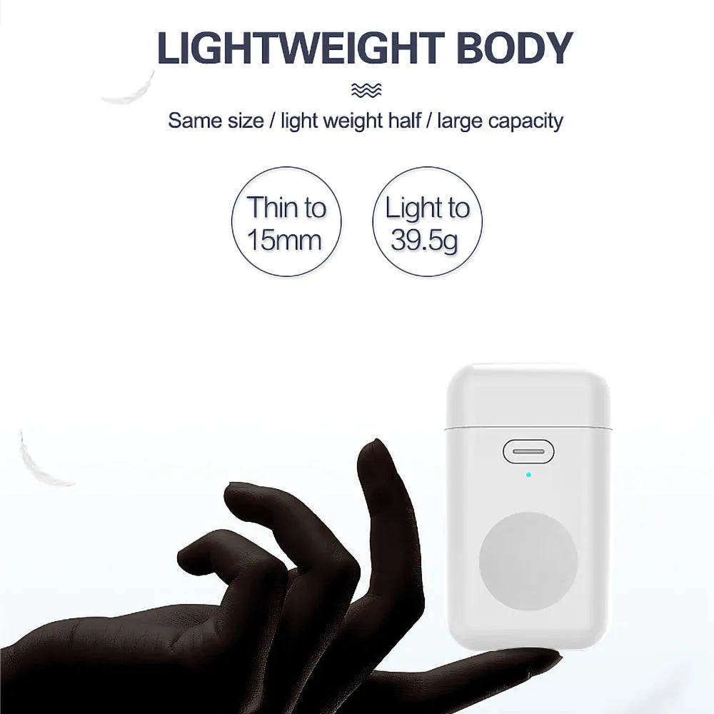 White portable magnetic wireless charger for Apple Watch with 1000mAh capacity