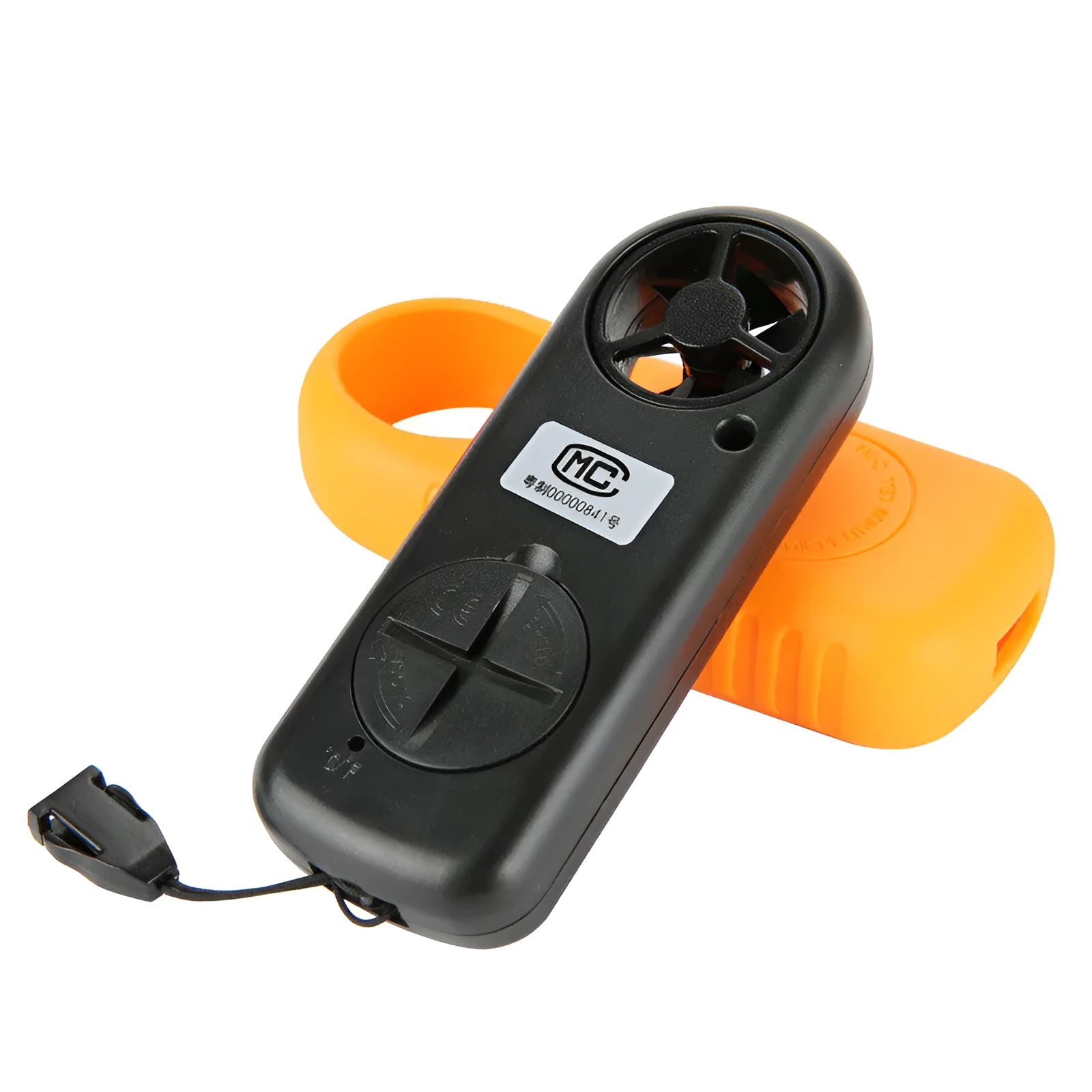 Biaozhi orange digital handheld wind speed measuring instrument showing display