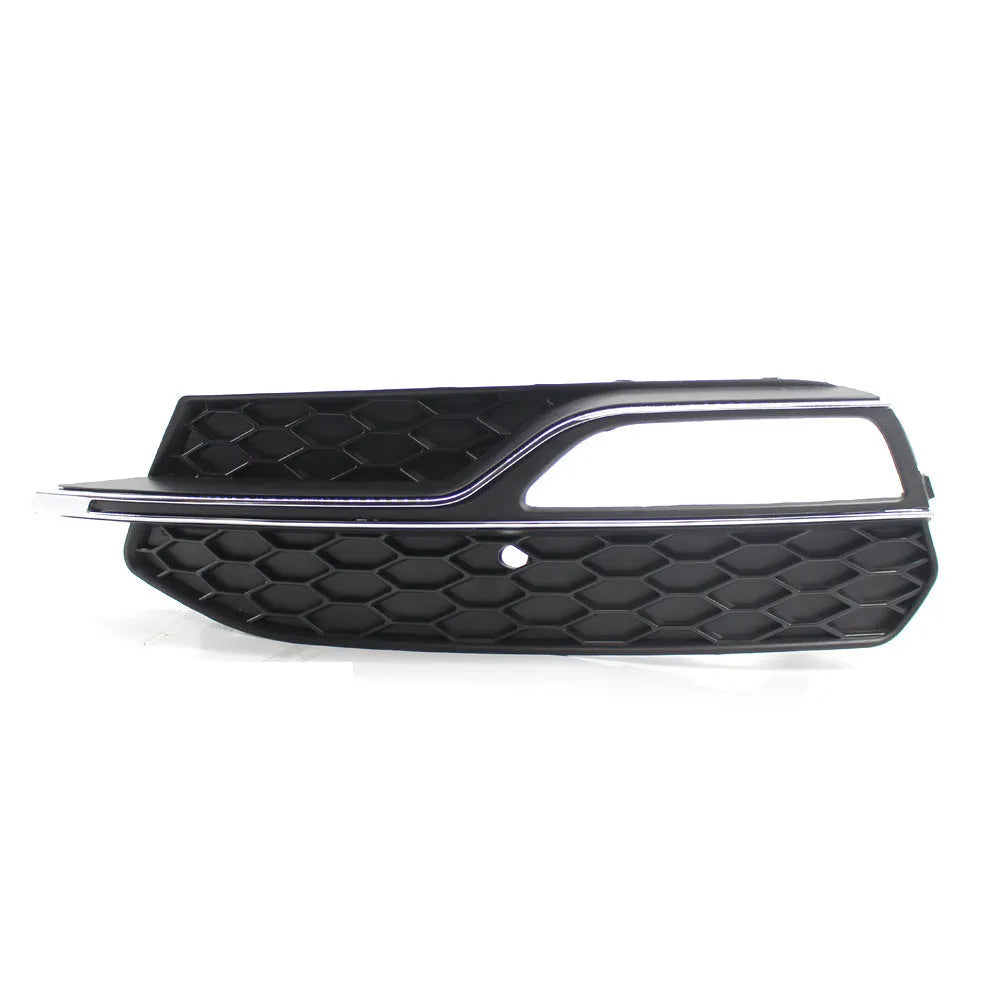 Black ABS plastic fog lamp grille for Audi A3 S3 front bumper, 2013-2016 models