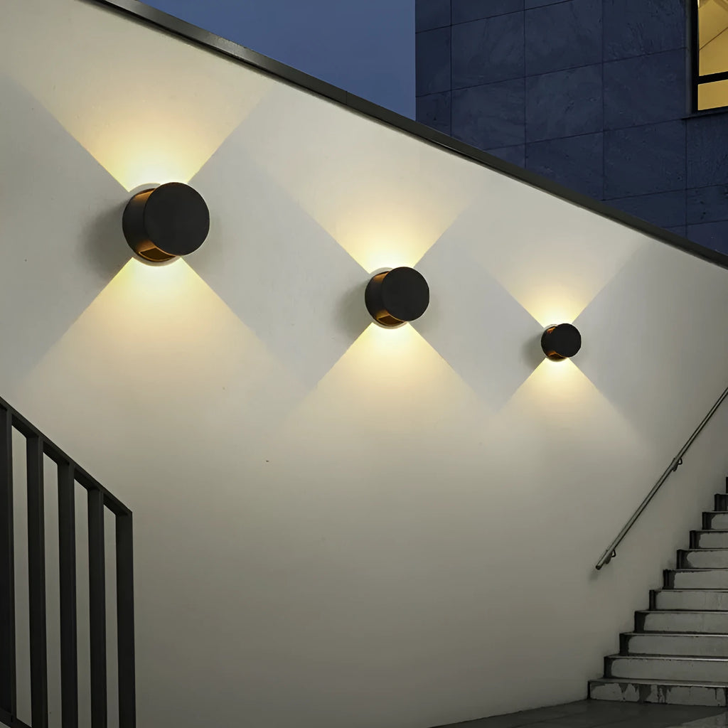 Modern minimalist frosted black wall lamp with symmetrical fan light distribution, 10W LED