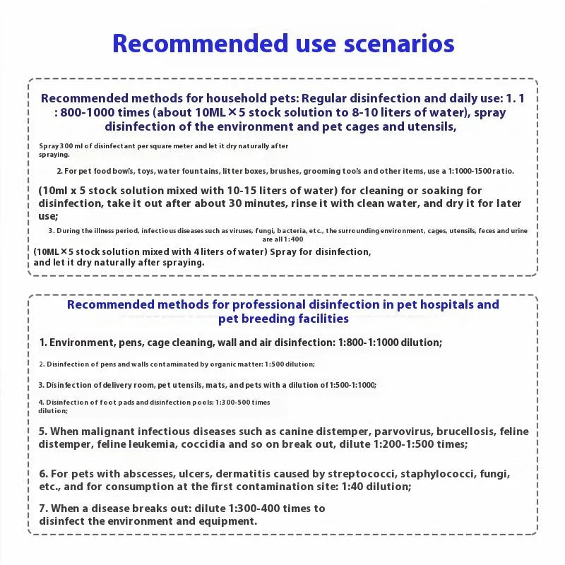 500ml bottle of glutaraldehyde decamethylammonium disinfectant spray for cat and dog plague and distemper deodorising