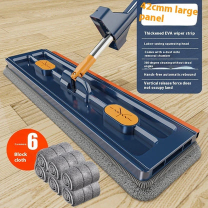 Premium Stainless Steel 360° Rotating Flat Mop with High-Quality Microfiber Cloths for Effortless Floor Cleaning