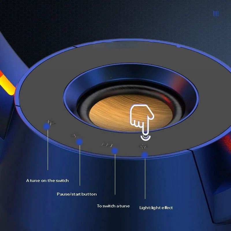 Magnetic levitation Bluetooth speaker desktop ornament in Starry Sky Blue, 220x117x230mm, plastic shell and ABS box
