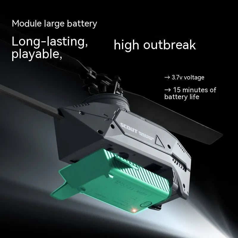L1 single paddle four-channel helicopter drone with 8K dual camera and optical flow follow system for aerial photography