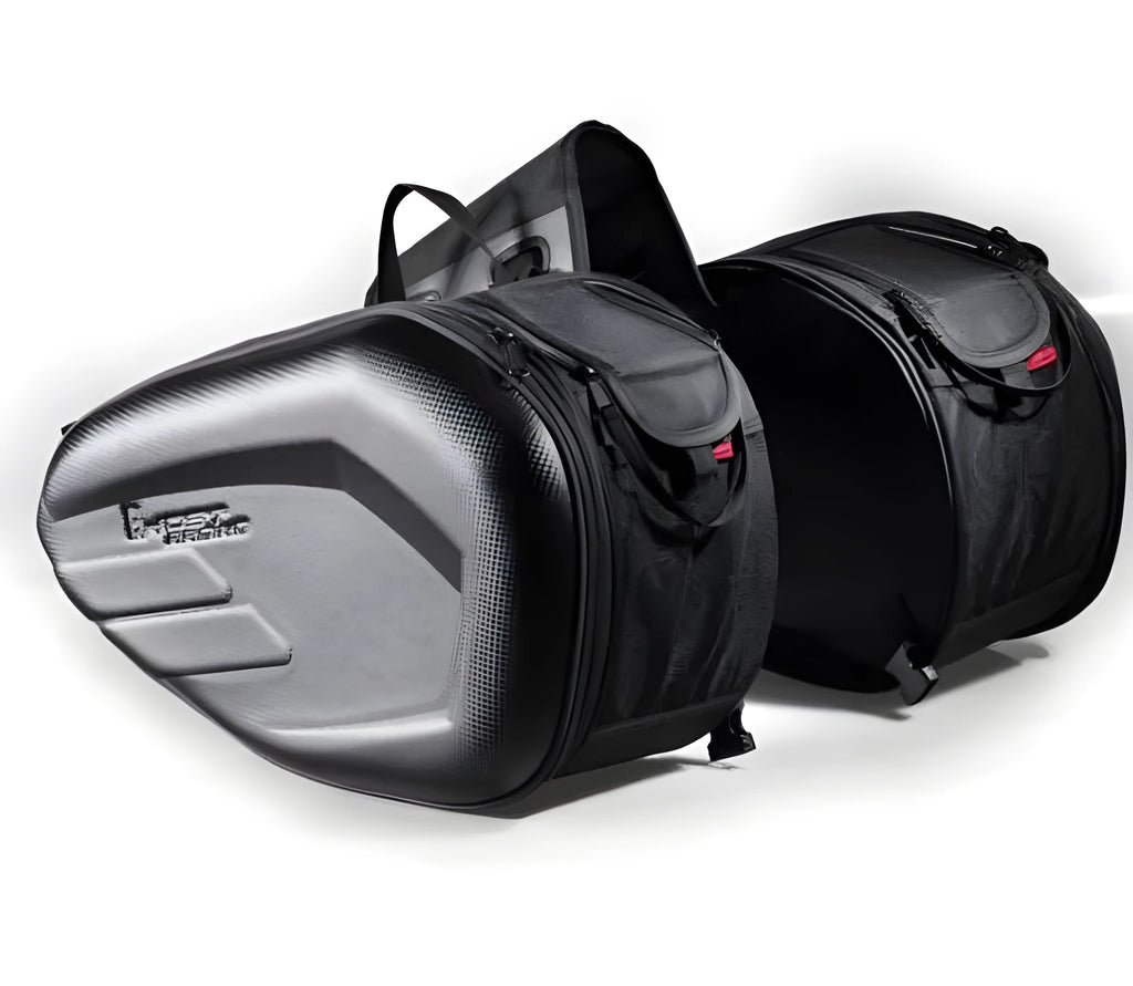 Black regular size side box carry bag made from non-woven fabric for everyday use.