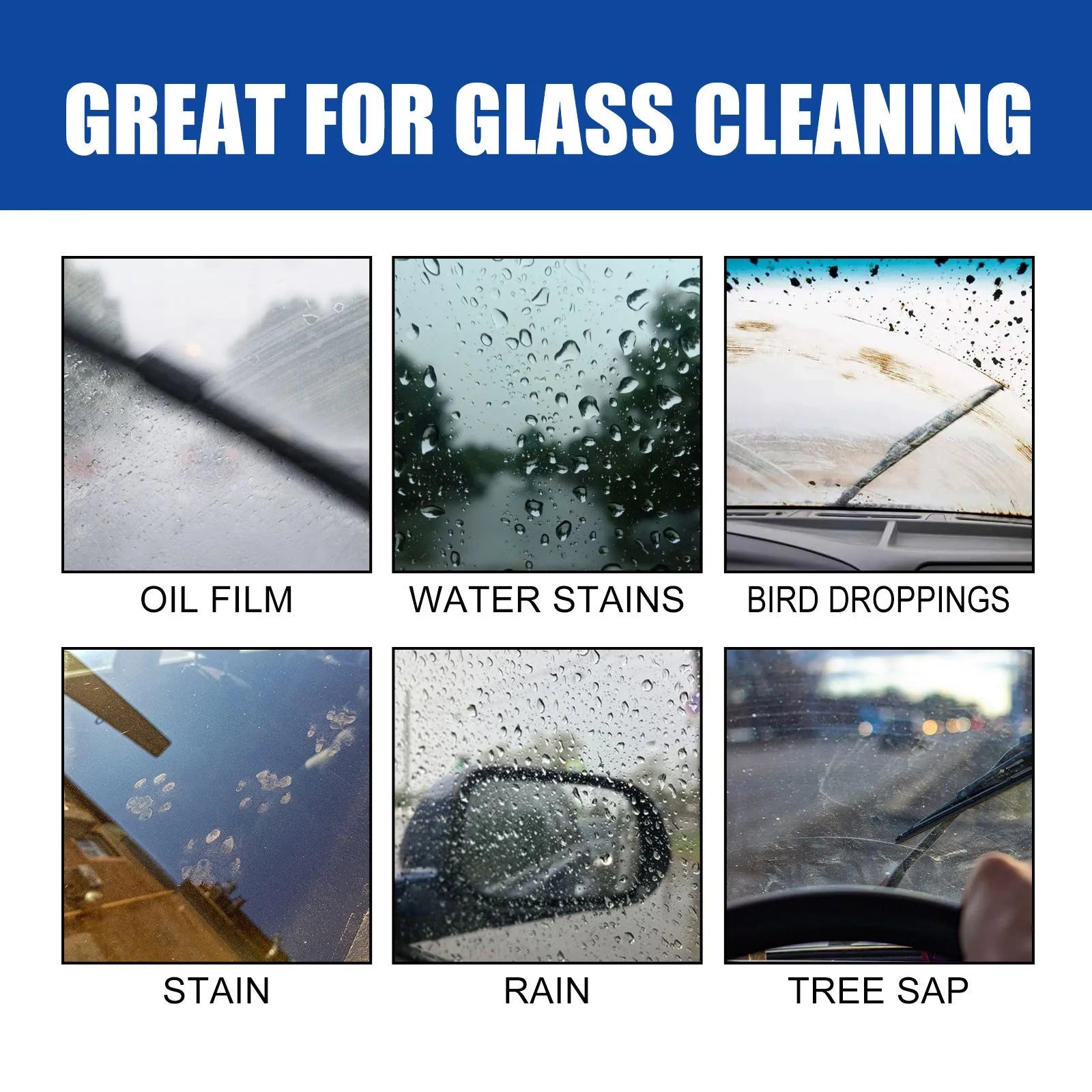 Car window glass oil film remover 120ml with sponge for windscreen cleaning