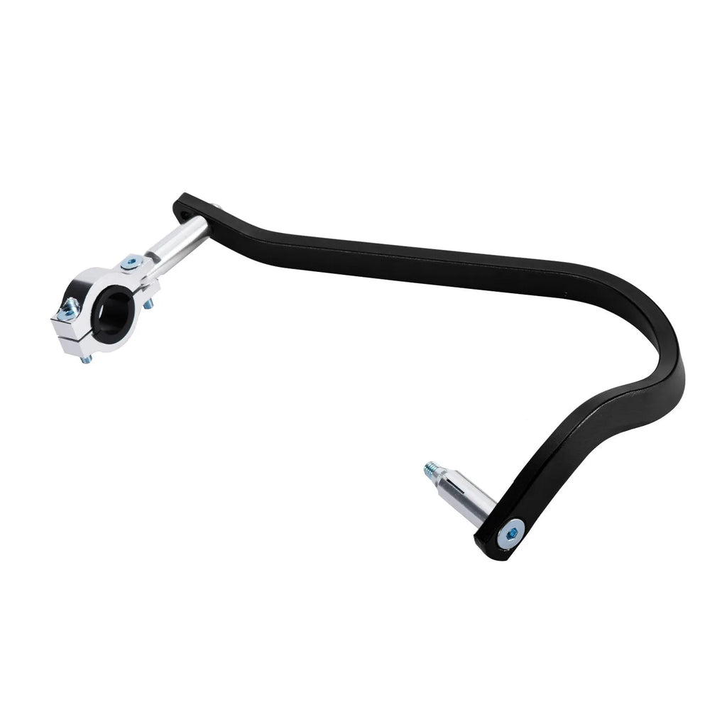 White aluminium alloy motorcycle hand guard anti-drop gauntlet side view