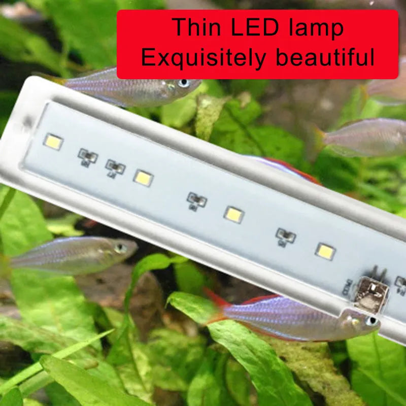 LED fish tank light with acrylic body and touch switch for 10mm inner tank wall