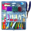 132 piece multifunctional fishing lure set with high carbon steel hooks in storage container
