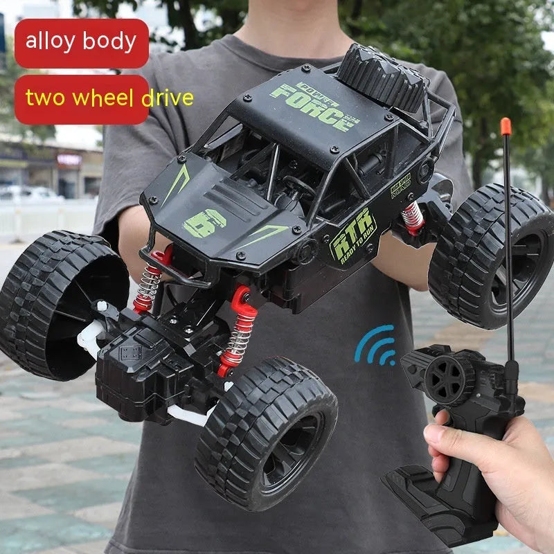 Children's large remote control car in black for climbing and drifting outdoor play