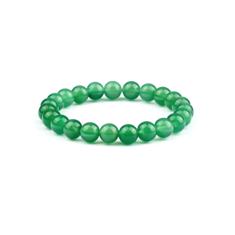 8mm natural stone beads bracelet in geometric design with genuine agate material
