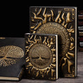 Tree of Life Notebook Wireless Bound PU Leather Cover A5 A6 Size Double Adhesive Paper Inner Pages Red Bronze Green Bronze Silver Dark Red Writing Journal Stationery Gift
