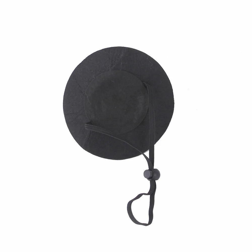 Halloween cat hat in pumpkin smiling face design made from embossed cloth with free-size fitting