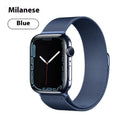 Milanis magnetic strap stainless steel metal watch band for Apple Watch in silver finish with magnetic clasp