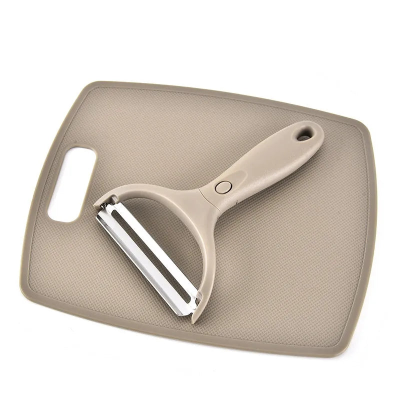 Green stainless steel cutter three-piece set with multi-function planer and disassemblable components