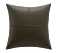 Soft cowhide leather solid colour pillow cover in Nordic style, shown in a beige tone.