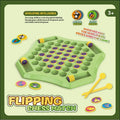 Memory flip chess double battle concentration training educational toy with plastic pieces, 31.5x31.5cm, animal style packaging