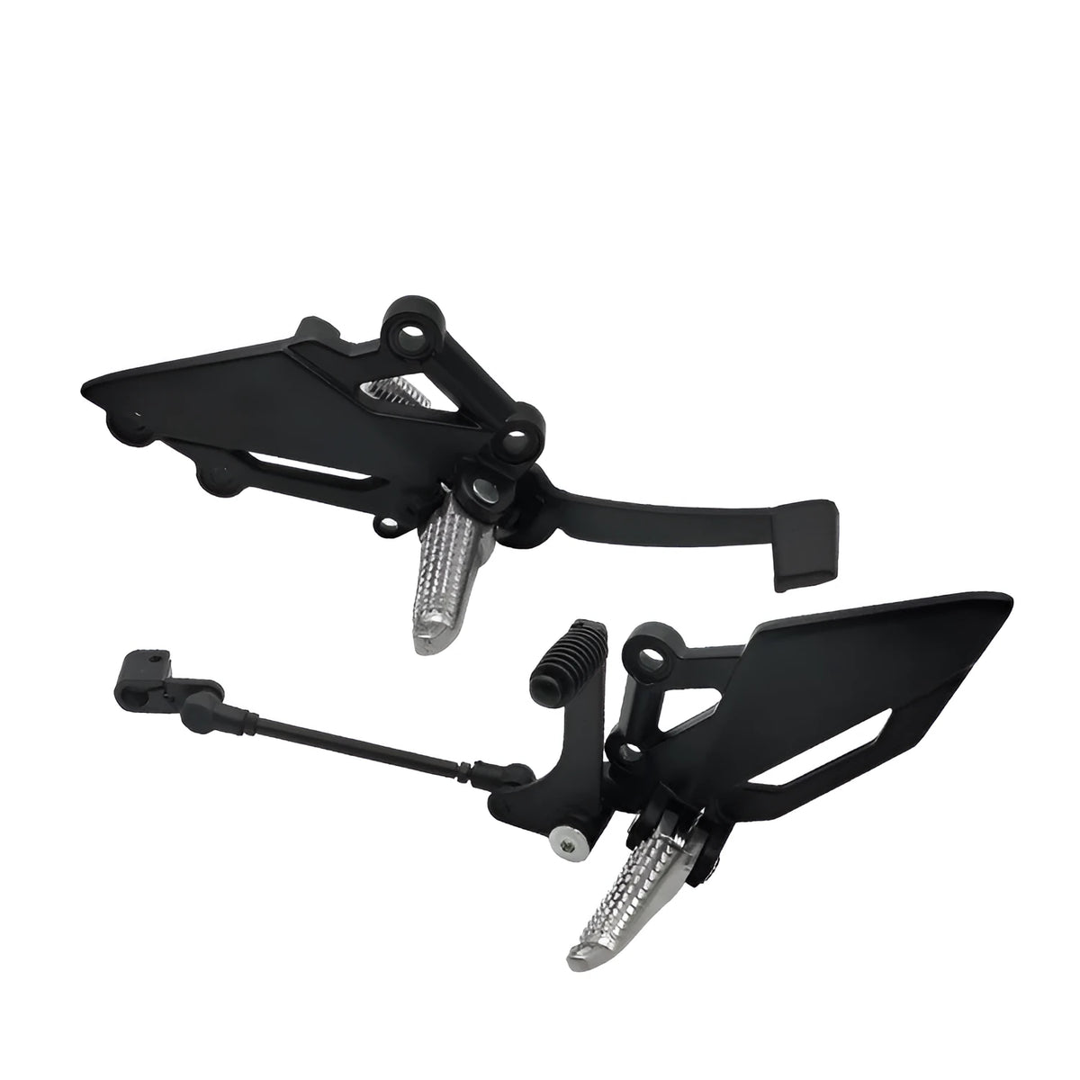 Little Ninja motorcycle brake pedal shift lever bracket in black or titanium, left or right forefoot