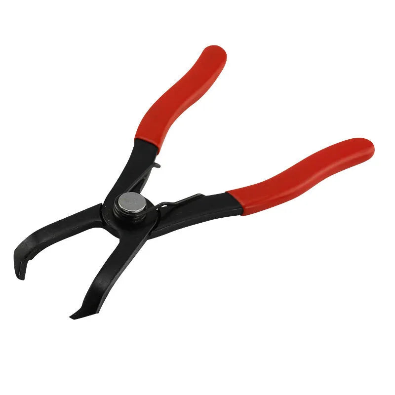 Red interior round nail removal pliers with PVC handles for door panel installation