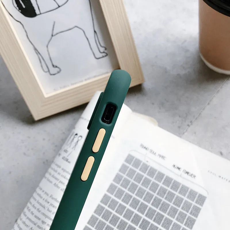 Slim solid colour TPU back cover phone case for Apple iPhone models